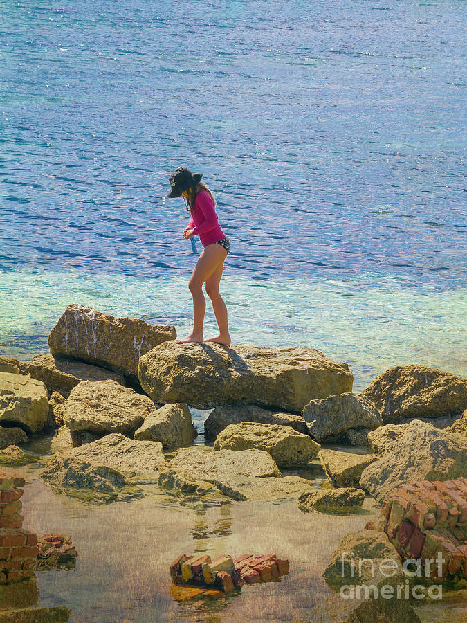 Girl on the Rocks Photograph by Elaine Teague