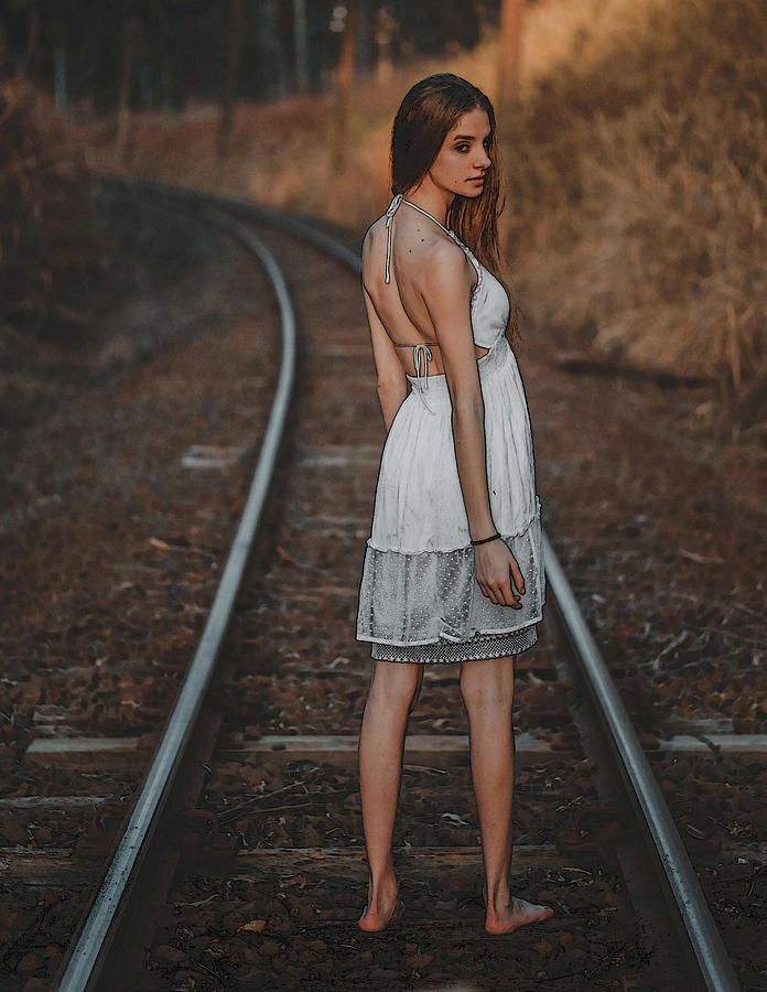 Girl on the track Photograph by Spencer Hall | Fine Art America