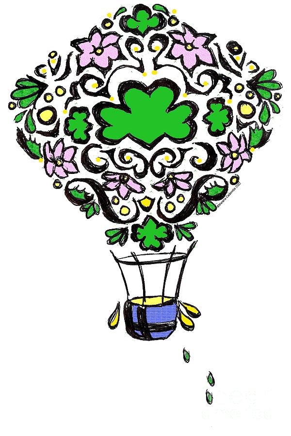 Girl Scout balloon Drawing by Merana Cadorette
