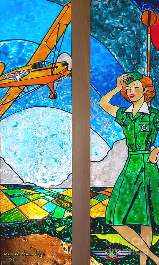 Girl Scout Wing Scout Glass Art by Merana Cadorette