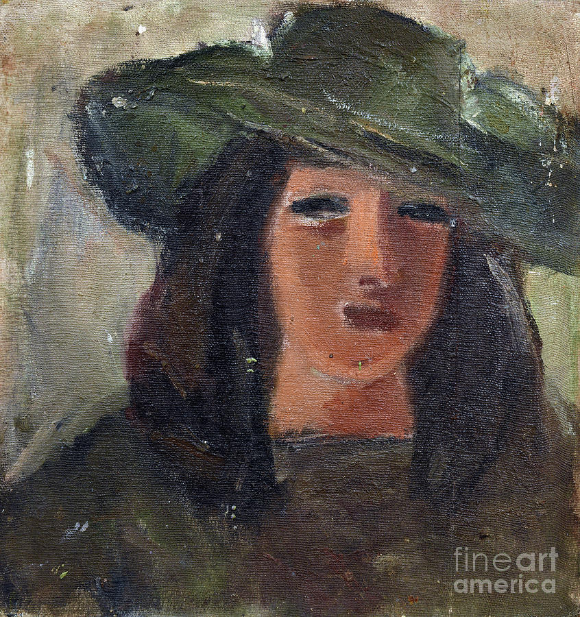 Girl with a Hat Painting by Oleg Konin