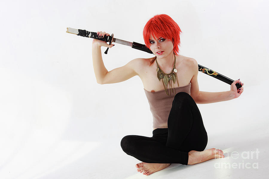 Girl with a katana -2 Photograph by Alexander Lobanov - Pixels