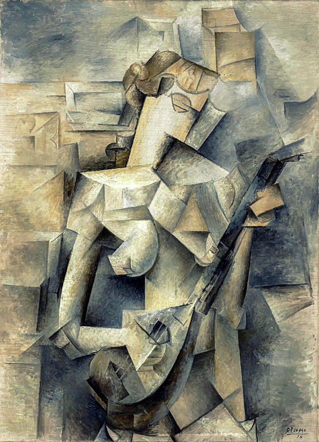 Girl with a Mandolin by Pablo Picasso Painting by Pablo Picasso