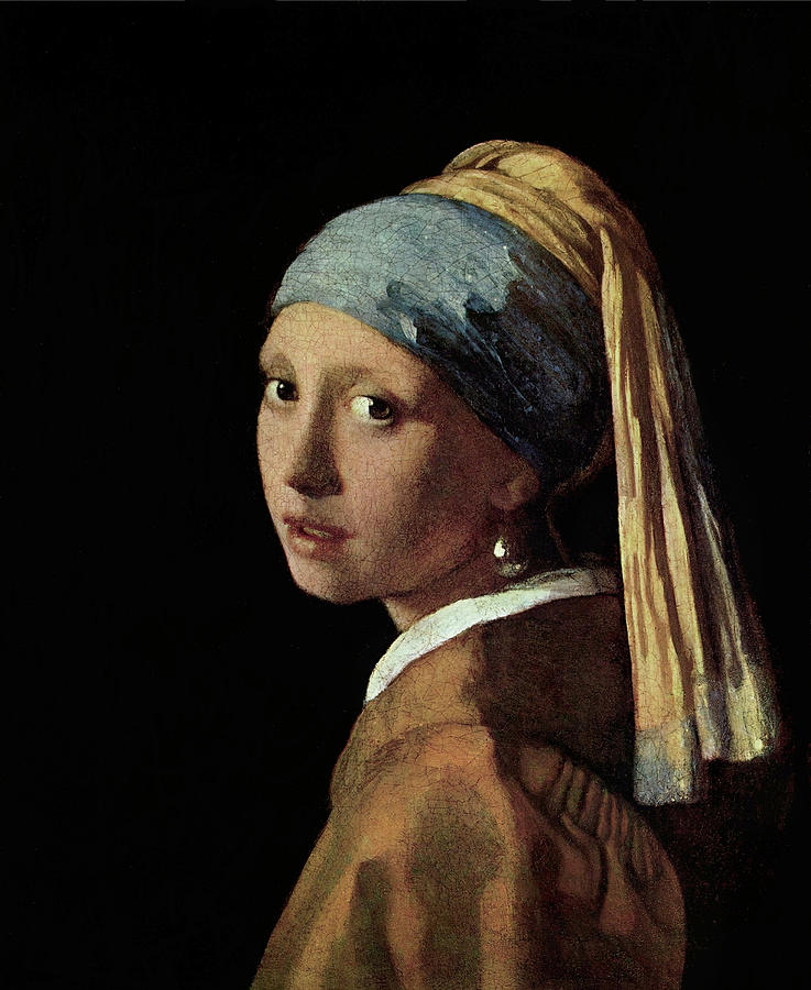 Girl with a Pearl Earring By Johannes Vermeer Painting by Tony Rubino