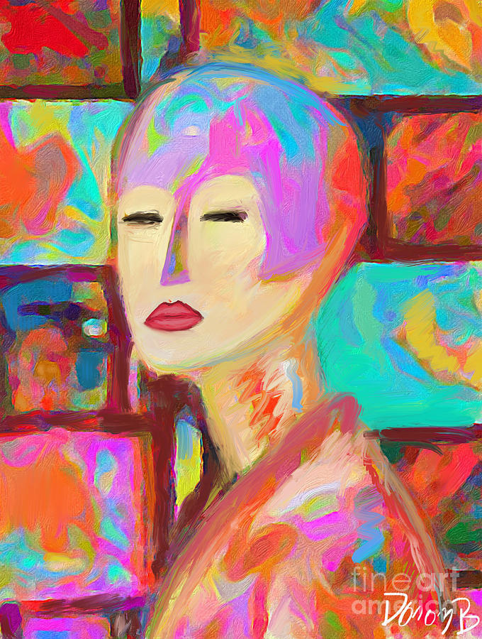 Girl with colorful hair Digital Art by Doron B