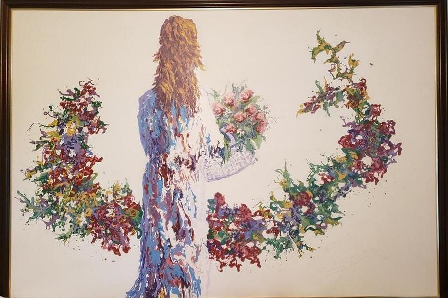 Girl with Flower Basket Painting by John Vignari