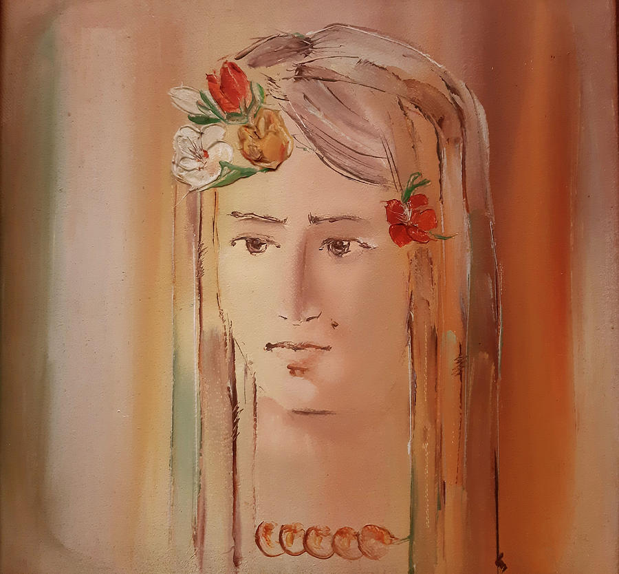 Girl with flowers Painting by Svilenka Dankova Girl with flowers Painting by Svilenka Dankova