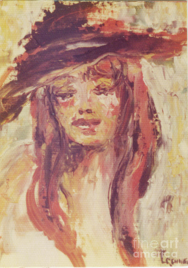 Girl with Hat Painting by Edie Schneider