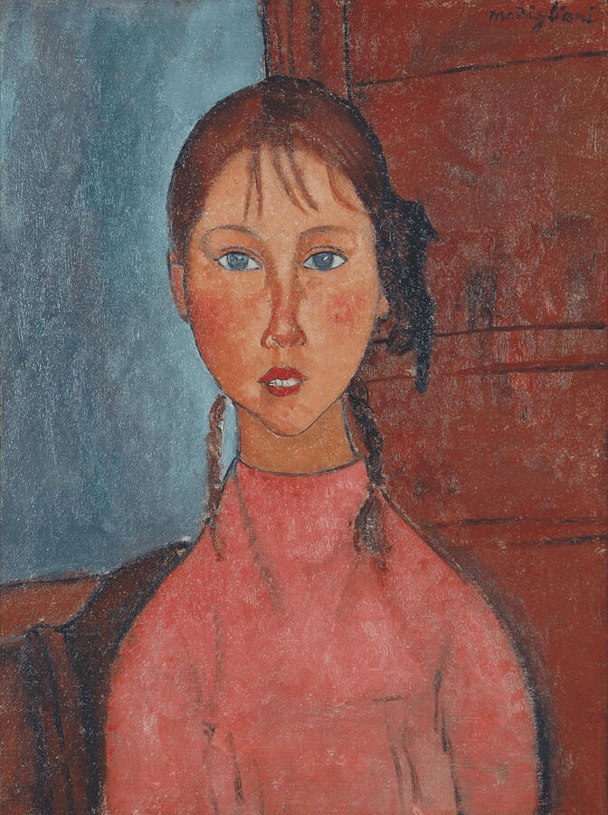 Girl with Pigtails - Amedee Modigliani Digital Art by Samuel HUYNH Girl with Pigtails - Amedee Modigliani Digital Art by Samuel HUYNH