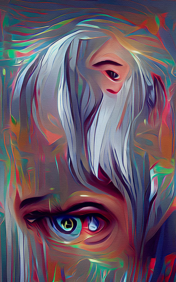 Girl With Silver Hair Digital Art by Michelle Hoffmann - Fine Art America