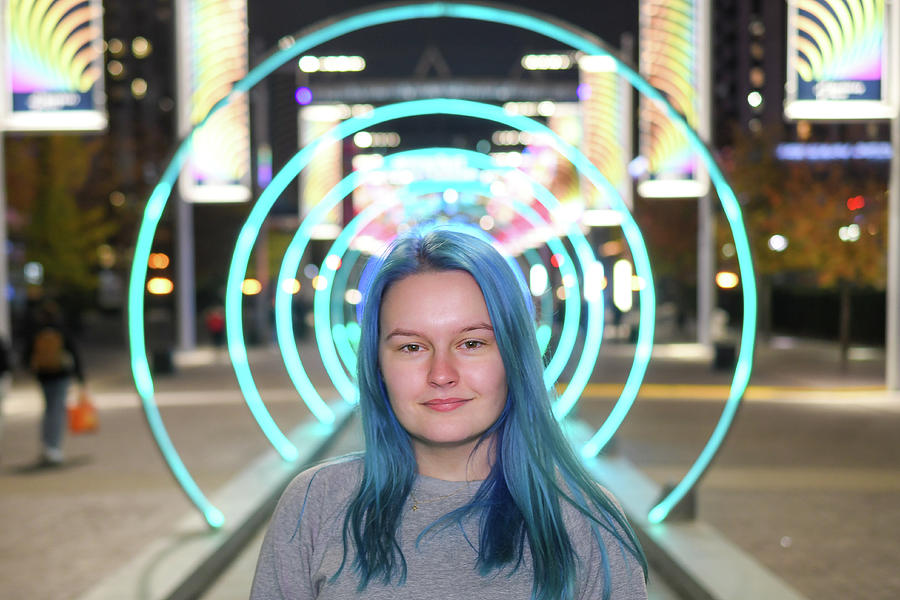 Girl with the blue hair Photograph by Andrew Lalchan