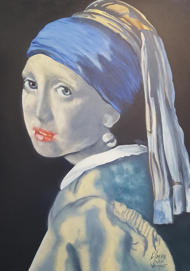 Girl with the Pearl Earring Painting by Loraine Yaffe