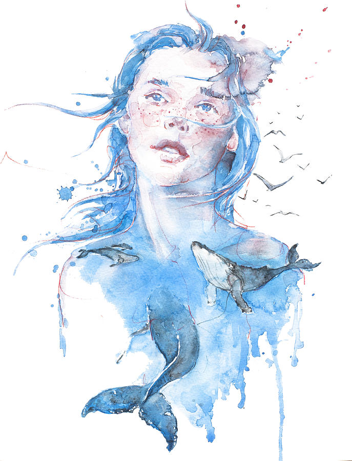 Water colour girl