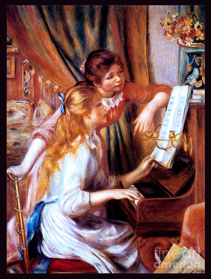 Girls At The Piano 1892 Painting