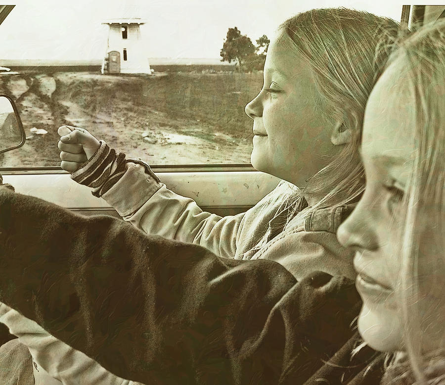 Girls Driving through Farmlands Photograph by Lorena Cassady