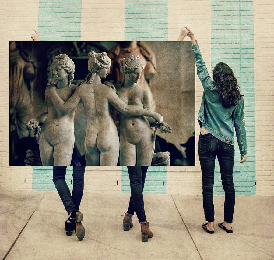 Girls Digital Art - Girls Just Wanna Have Fun by Paul Lovering