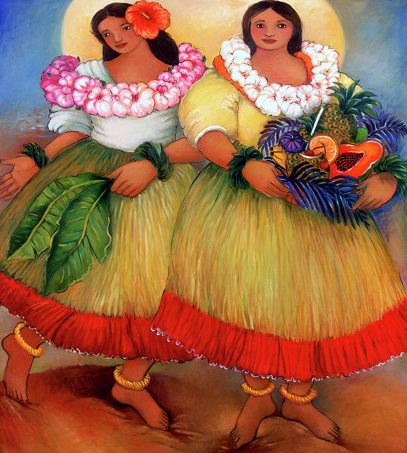 Girls of Paradise Painting by Linda Carter Holman