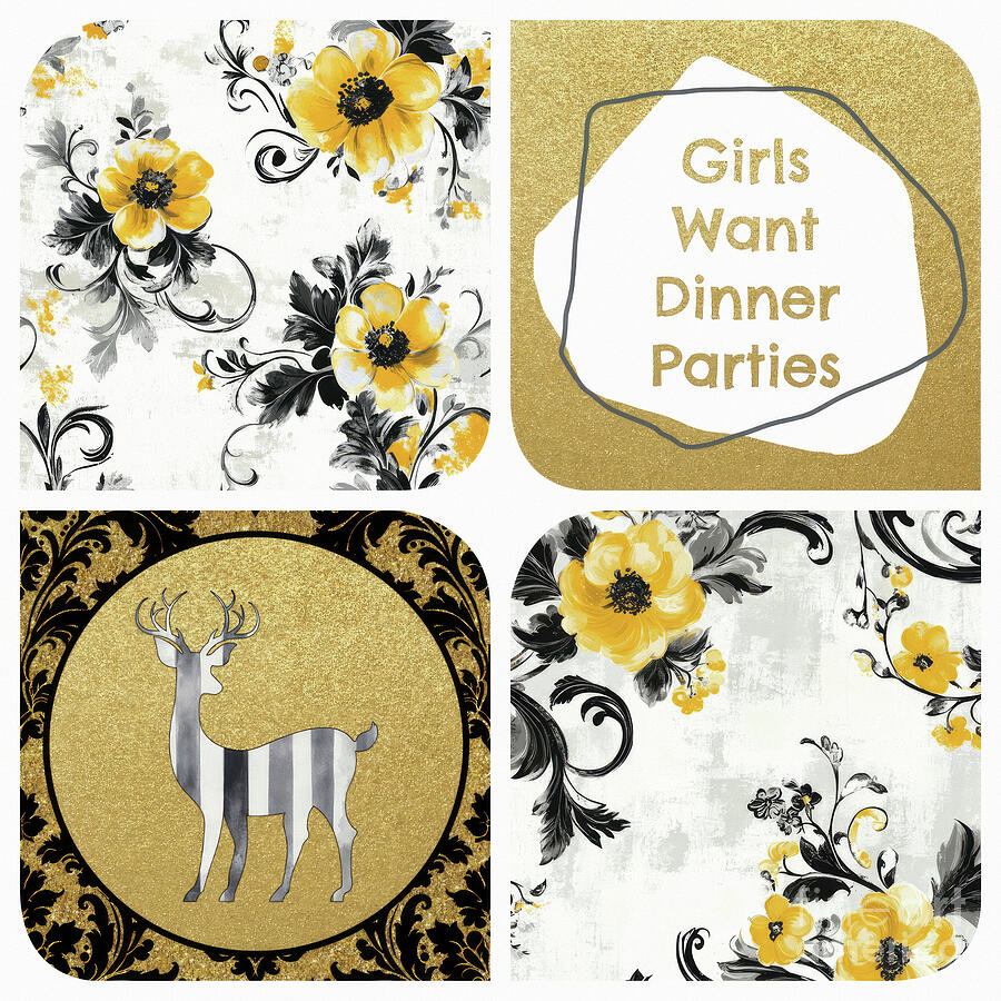 Girls Want Dinner Parties Painting by Tina LeCour Girls Want Dinner Parties Painting by Tina LeCour