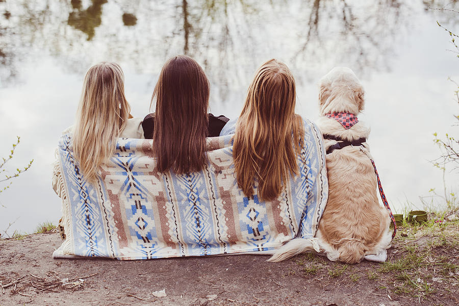 Girls wrapped in a warm blanket Photograph by Iuliia Malivanchuk