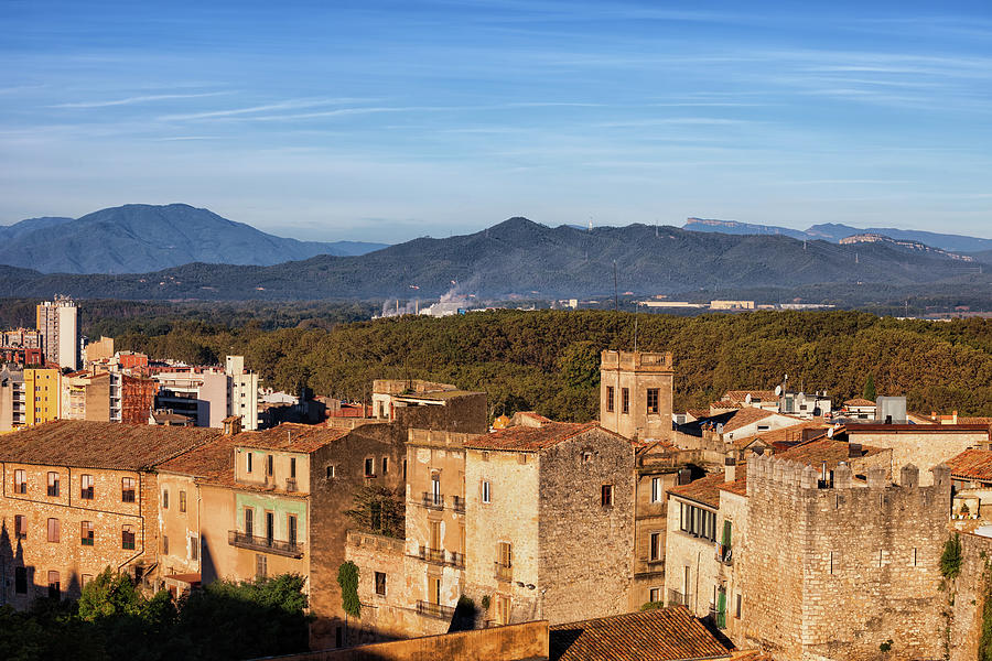 Girona City Houses And Catalonia Landscape In Spain Photograph by Artur Bogacki