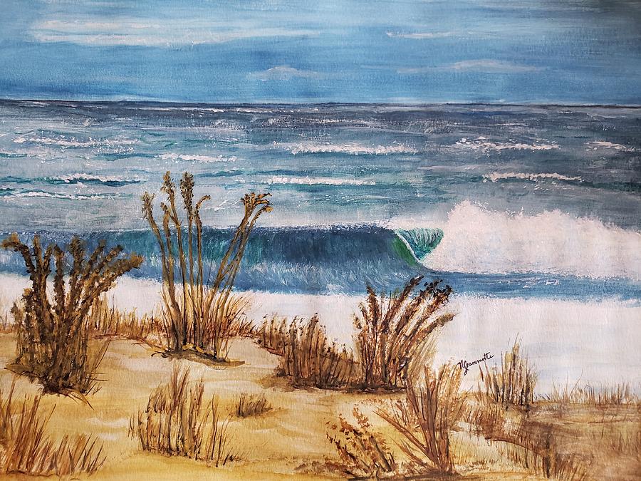 Sea Girt Beach, New Jersey Painting by Nora Jeannotte | Fine Art America