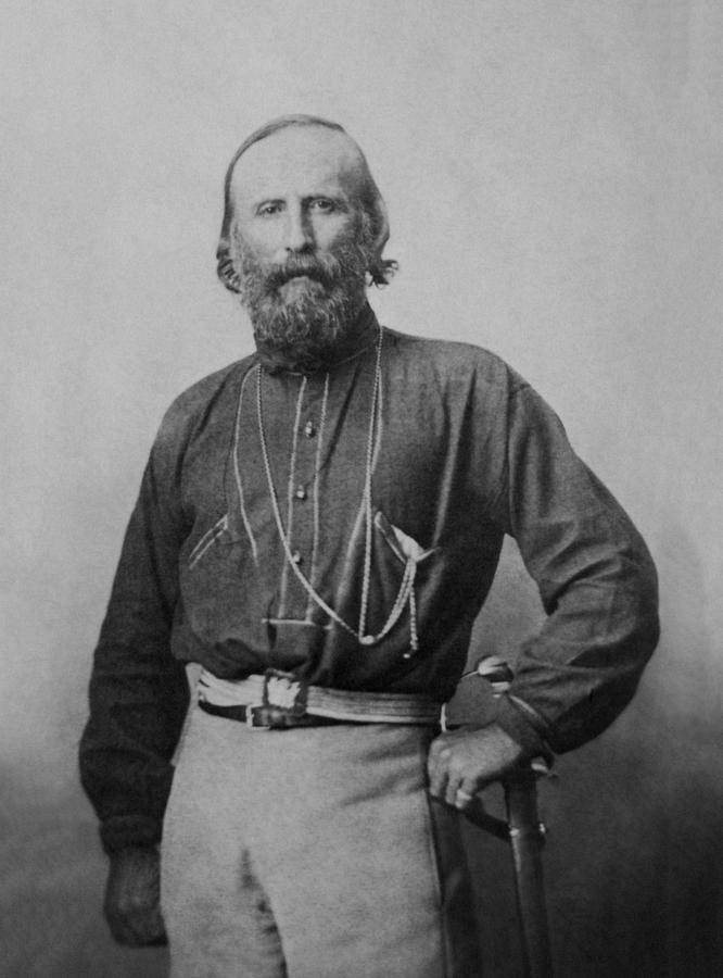 Giuseppe Garibaldi Portrait - Circa 1861 Photograph by War Is Hell Store
