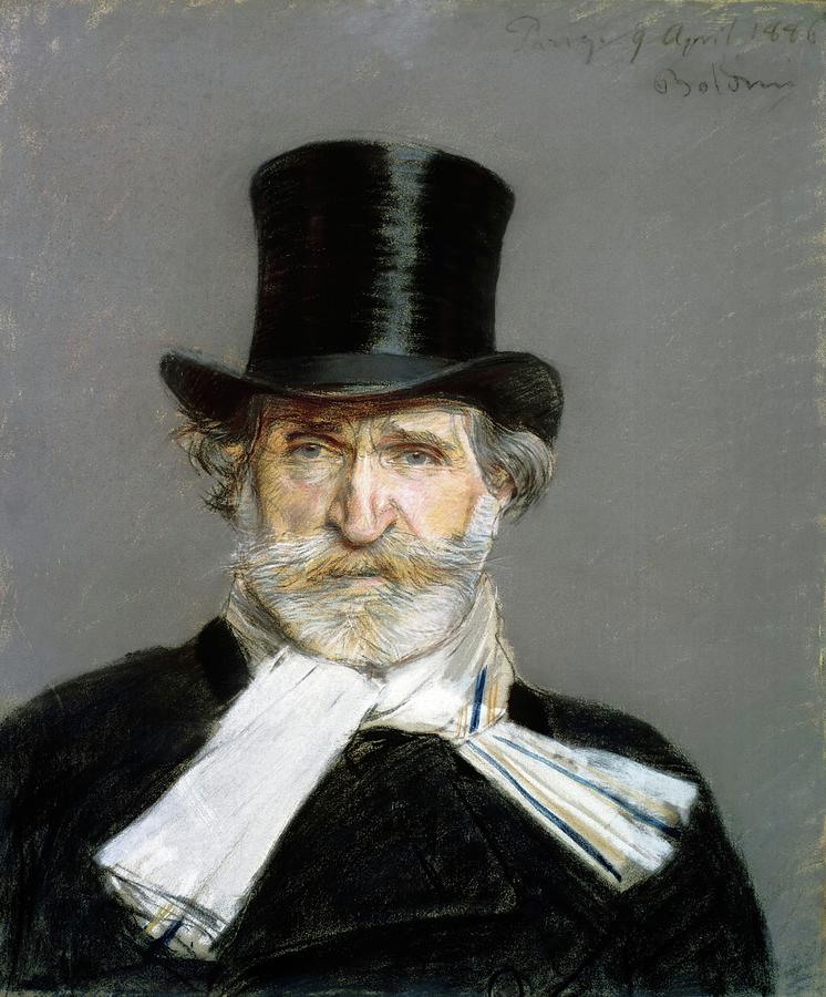 Giuseppe Verdi -1813-1901- Retrato de Giovanni Baldini. GIOVANNI BOLDINI. Painting by Album