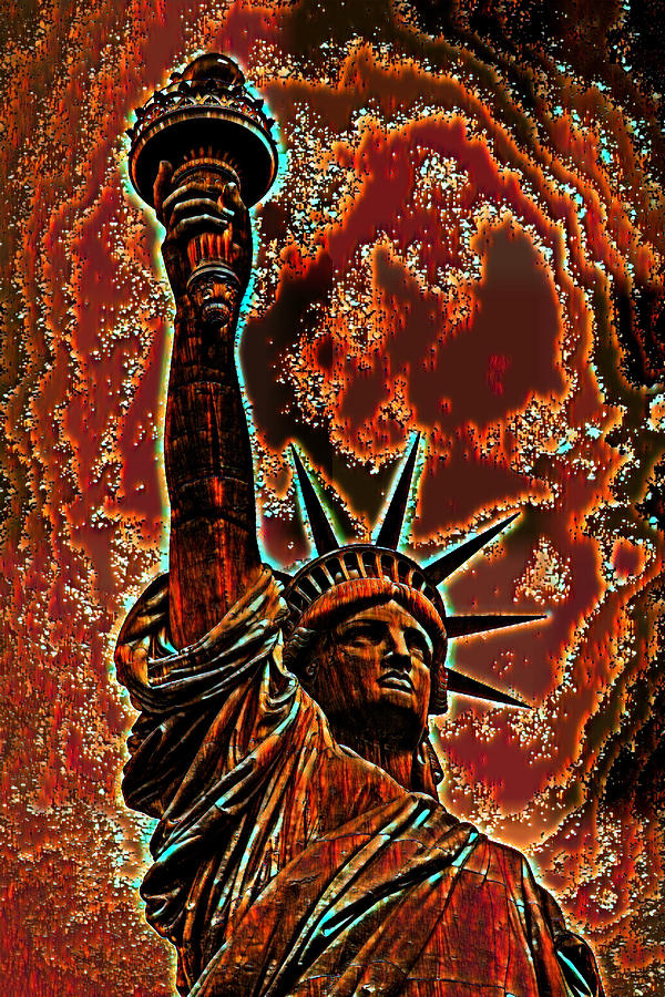 Statute Of Liberty Digital Art By La Moon Art - Fine Art America