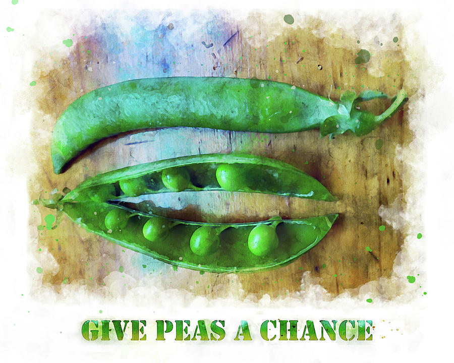 Give Peas a Chance Digital Art by Peggy Collins
