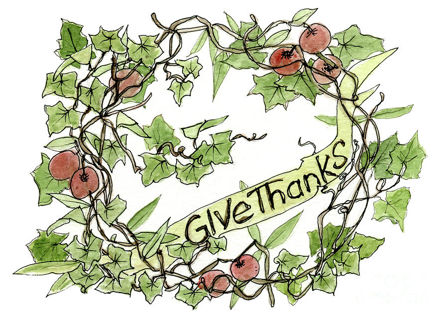 Give Thanks Painting by Laurie Rohner