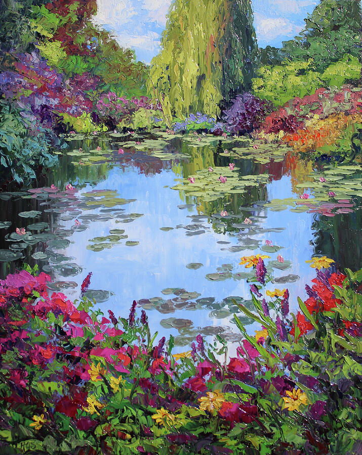 Giverny Gardens Painting - Giverny Gardens by Kristen Olson Stone