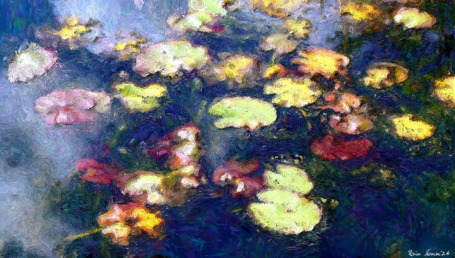 Giverny lily Pads Digital Art by Rein Nomm Giverny lily Pads Digital Art by Rein Nomm
