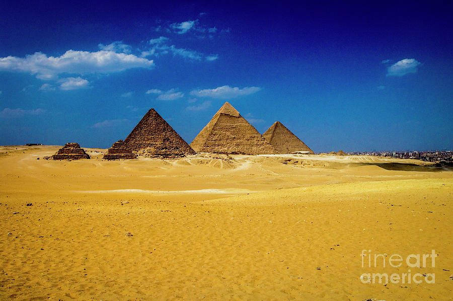 Egypt Photograph - Giza Pyramids by Jennylynn Fields