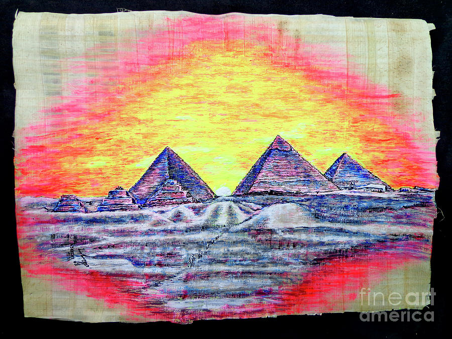Giza Painting by Viktor Lazarev