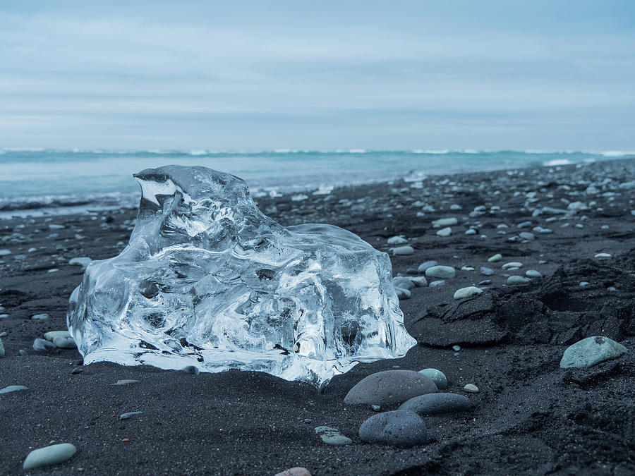 Glacial Ice on Diamond Beach Photograph by Kristia Adams