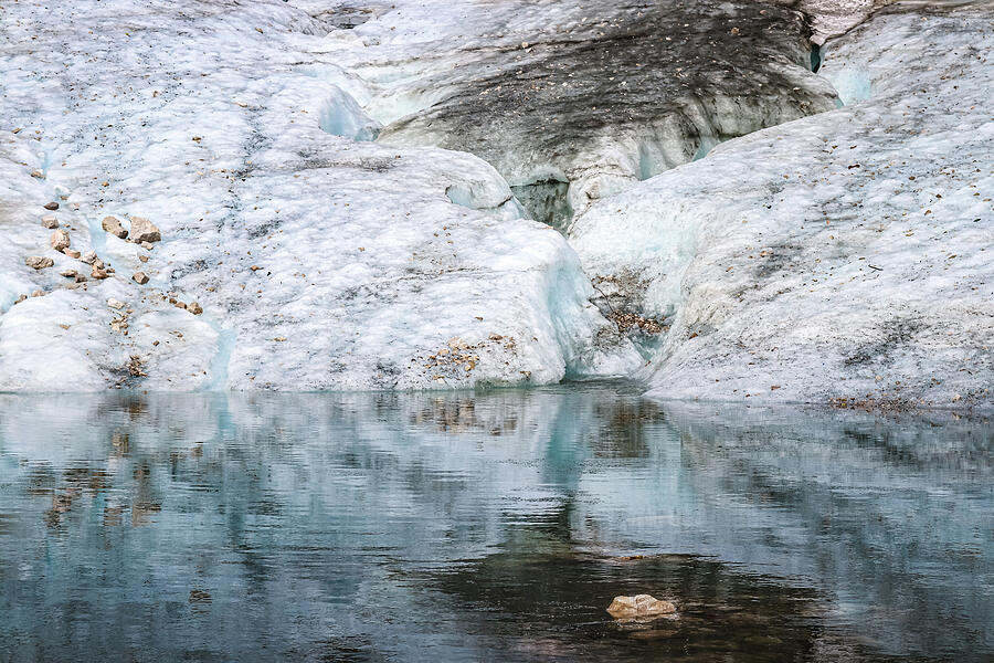 Glacial Stillness - Reflections from the Zugspitze Photograph by Brigitte Blanchette Thompson Glacial Stillness - Reflections from the Zugspitze Photograph by Brigitte Blanchette Thompson