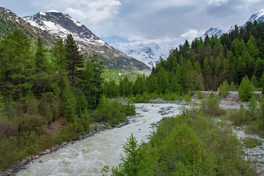 Glacial River in the Swiss Alps Photograph by Matthew DeGrushe