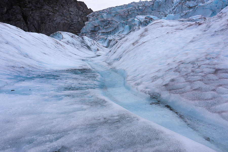 Glacial Streaming Photograph by Ed Williams