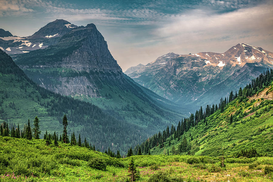 Glacier Big Bend View Along Going To The Sun Road Photograph by Gregory ...