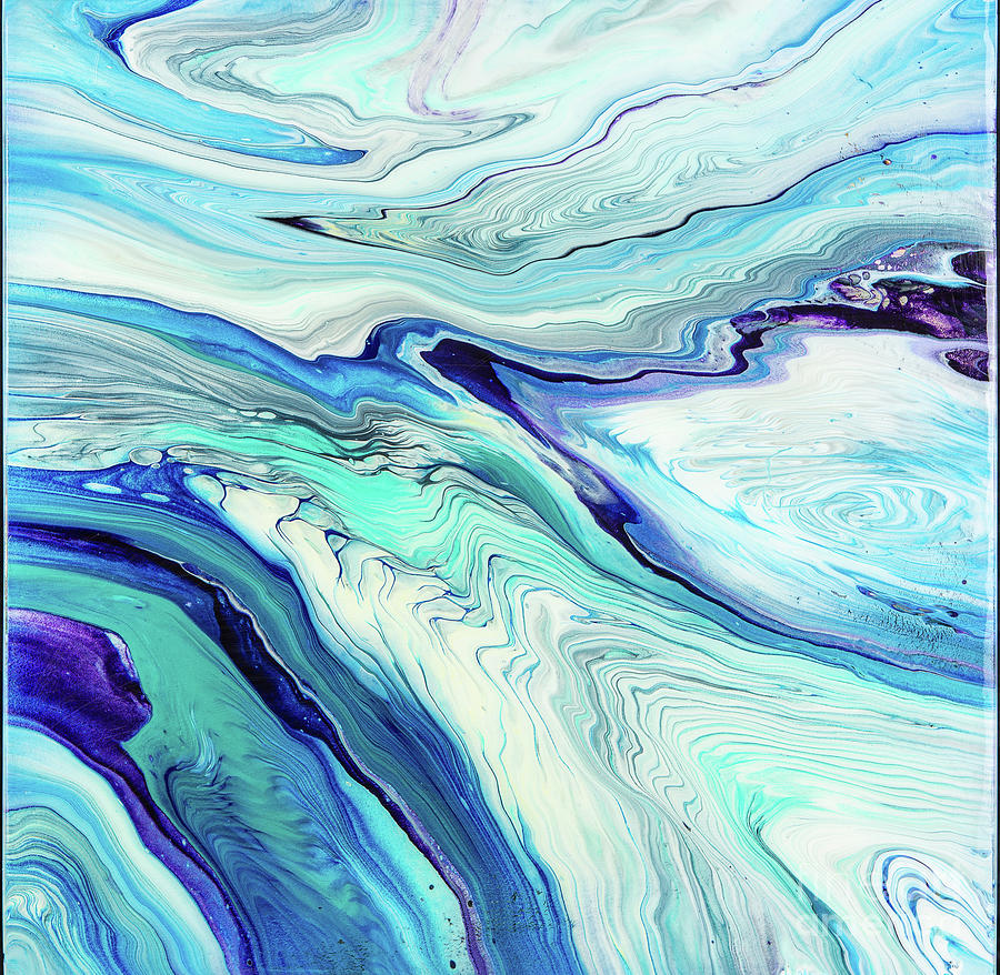 Glacier - Colorful Abstract Contemporary Acrylic Painting Digital Art by Sambel Pedes