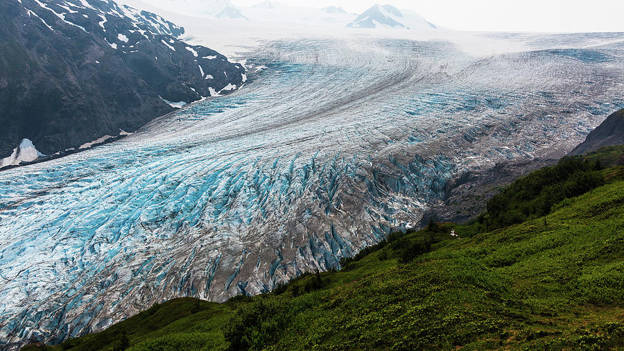Glacier Down the Mountain  Photograph by Terri Morris