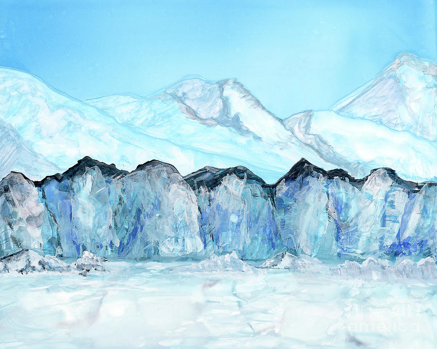 Glacier Ice Painting by Julie Greene-Graham