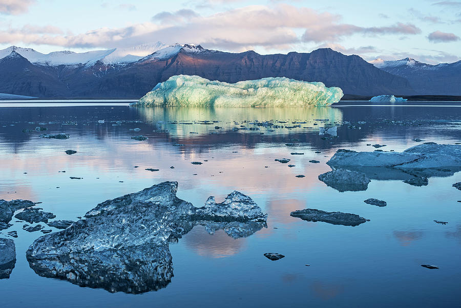 Glacier Lagoon Beautiful Blue Icebergs Jokulsarlon Iceland Photograph by Toby McGuire