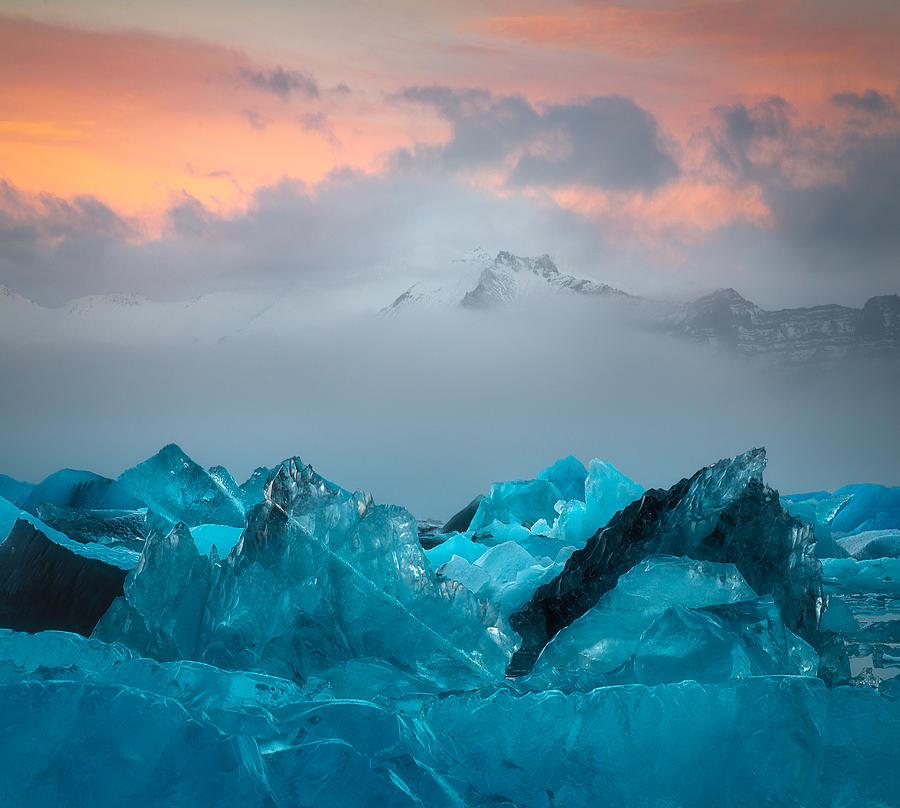 Glacier Lake Iceland Photograph