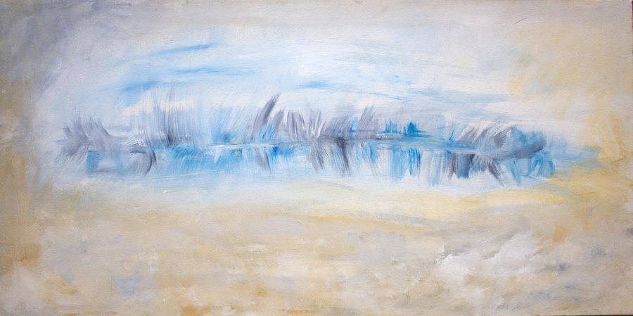 Abstract Painting - Glacier Mist by Mehwish Kamran