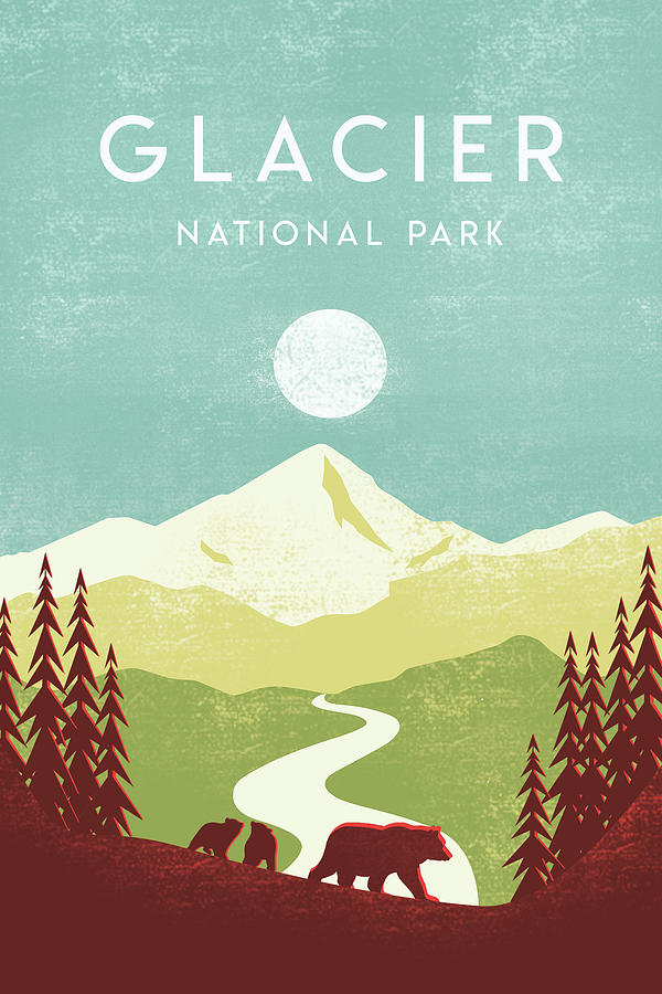 Glacier National Park Digital Art By Actic Frame Studio Fine Art America