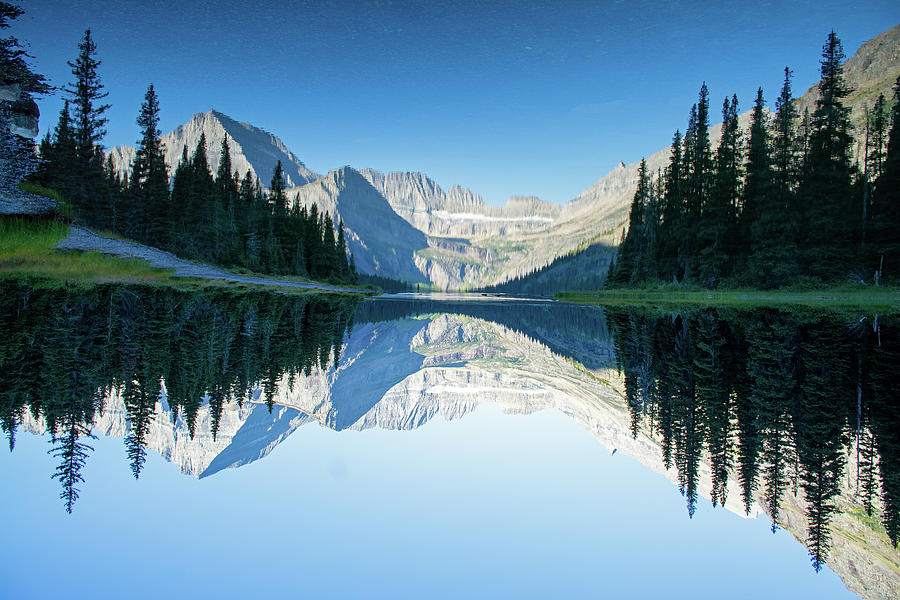 Glacier National Park Lake Josephine in Reverse Photograph by Bruce Gourley