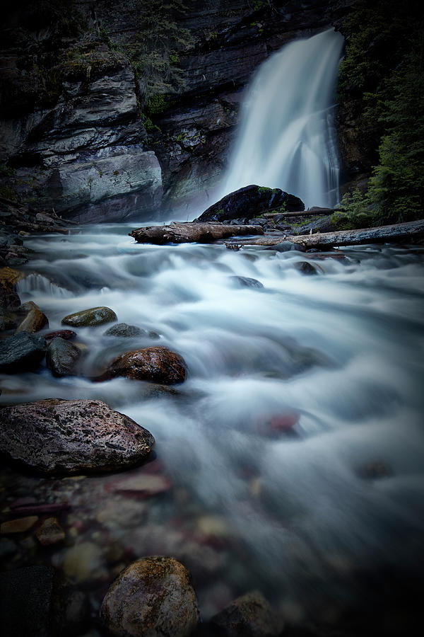 Glacier Park Waterfall Photograph by Jon Glaser