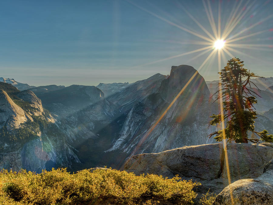 Glacier Point Sunburst Photograph by Jenware Photography - Pixels