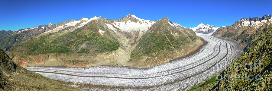 Glacier Switzerland Panorama Photograph by Benny Marty